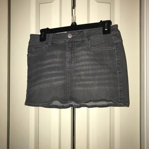 Gray Denim Skirt